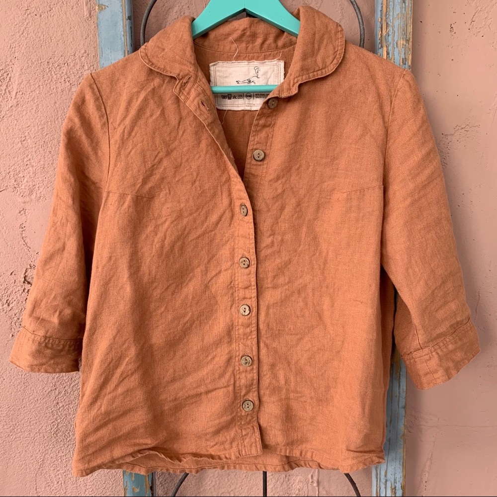 NPL Linen Collar Shirt LILLE Canyon Clay S/M